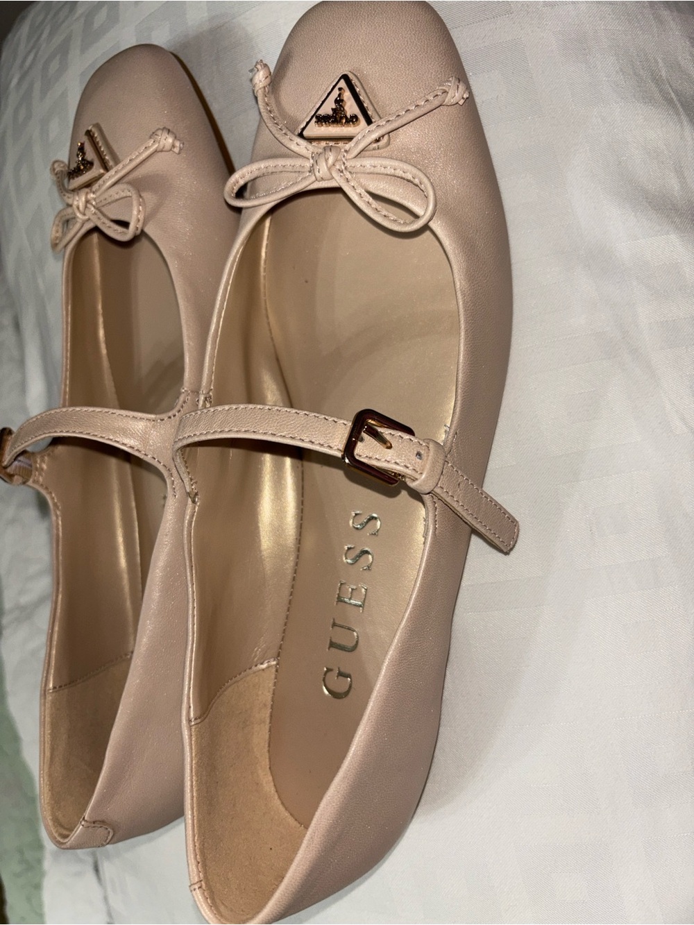 New GUESS Women's Blush Pink Mary Jane Ballet Flats sold out new without tags - Picture 5 of 9